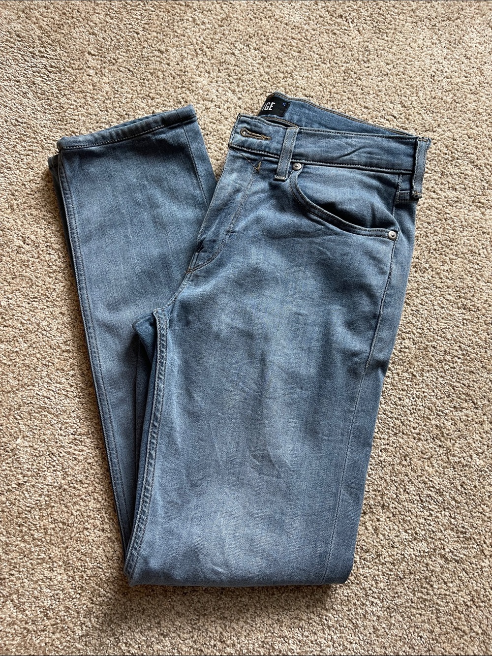 PAIGE LENNOX Slim Straight Leg Jeans, Size 29W, Jayce Wash